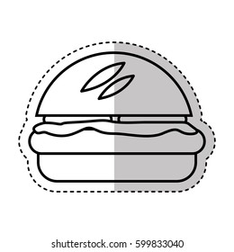 delicious hamburger isolated icon vector illustration design