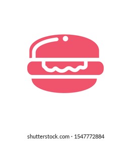 delicious and delicious hamburger on white background vector illustration design