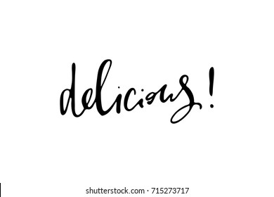 Delicious handwritten text vector