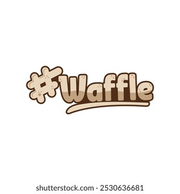 Delicious Hashtag Waffle Logo Design 