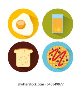 delicious and healthy breakfast icon vector illustration design