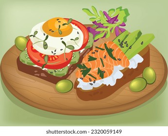 leckeres gesundes Frühstück und Snacks