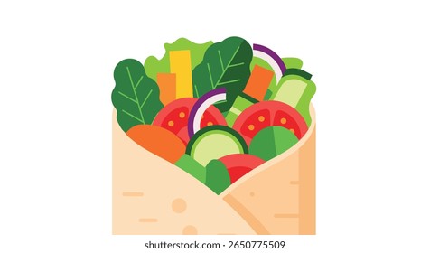 Delicioso saudável fresco vegetal wrap refeição ingrediente alimentar delicioso nutritivo natural