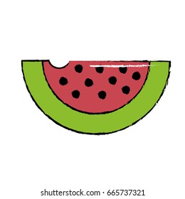 delicious and healthy watermelon slice fruit