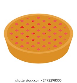 Delicious homemade berry pie showing lattice crust is baking