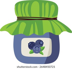 Deliciosa casa Blueberry Jam Jar ilustração
