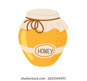 Delicious honey jar with a simple design on a clean background