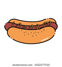 delicious hot dog fast food