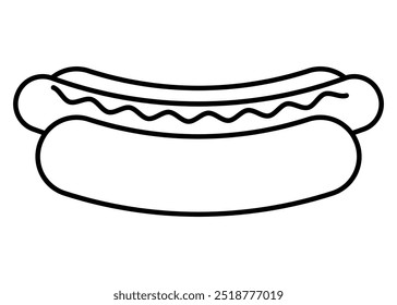 A Delicious Hot Dog Illustration for Food Lovers of All Ages and Culinary Interests