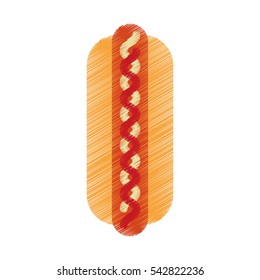 delicious hot dog isolated icon vector illustration design