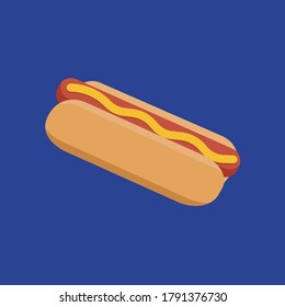 Delicious hot dog for a quick bite in a cafe or on the street