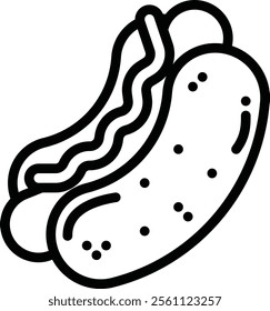 Delicious Hotdog Vector Image Illustration