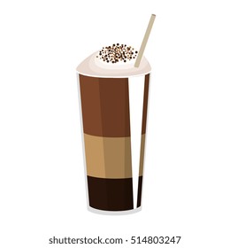 delicious ice coffee isolated