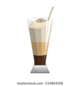 delicious ice coffee isolated