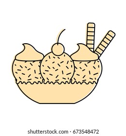 Delicious ice cream basket