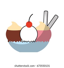 Delicious ice cream basket