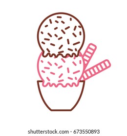 Delicious ice cream basket