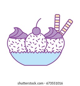 Delicious ice cream basket