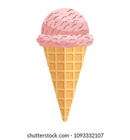 Delicious ice cream. Colorful illustration of sweet fresh dessert. vector isolated illustration in flat style. yummy food. Graphic design elements for summer menu, advertising, poster, brochure etc.