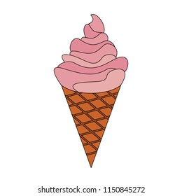 Delicious ice cream cone