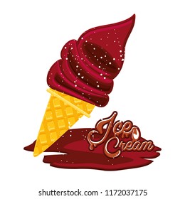 delicious ice cream cone