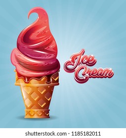 delicious ice cream cone