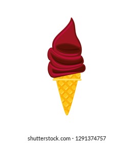 delicious ice cream in cone
