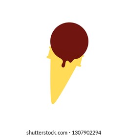 delicious ice cream in cone