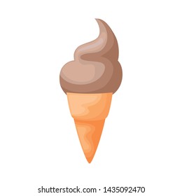 delicious ice cream in cone