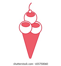 Delicious ice cream cone