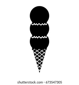 Delicious ice cream cone