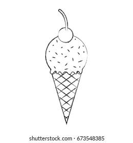 Delicious ice cream cone