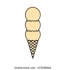 Delicious ice cream cone