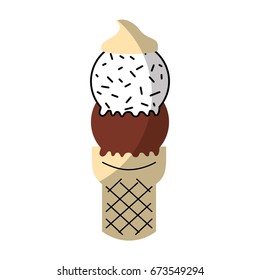 Delicious ice cream cone