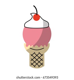 Delicious ice cream cone