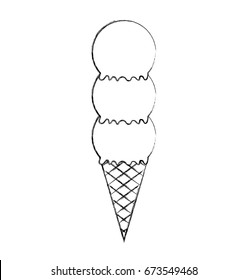 Delicious ice cream cone