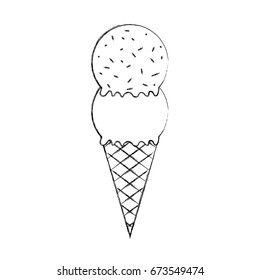 Delicious ice cream cone