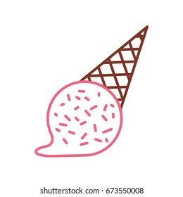 Delicious ice cream cone