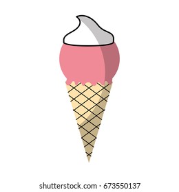 Delicious ice cream cone