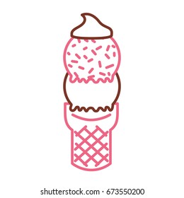 Delicious ice cream cone