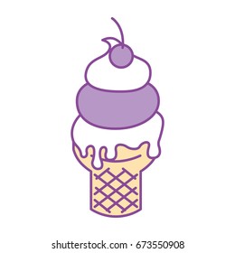 Delicious ice cream cone