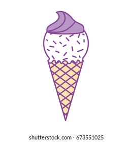 Delicious ice cream cone