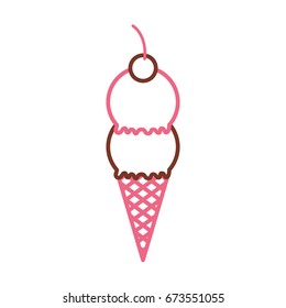 Delicious ice cream cone