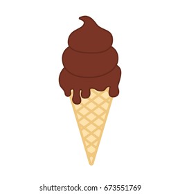 Delicious ice cream cone