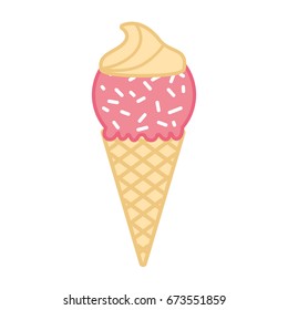 Delicious ice cream cone