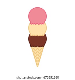 Delicious ice cream cone