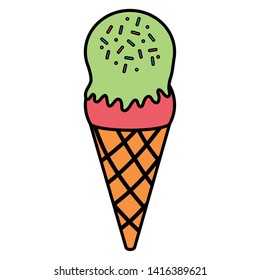 delicious ice cream cone icon