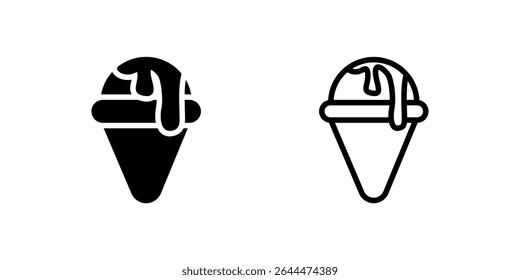 Delicious ice cream cone icon representing desserts, sweet treats, and summer delights. Perfect for food, cafes, and entertainment designs.