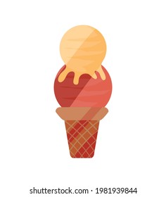 delicious ice cream cone soft