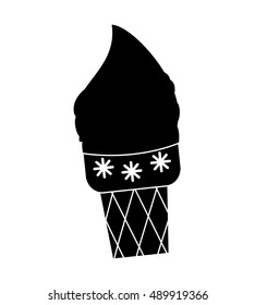 delicious ice cream cone vector illustration design